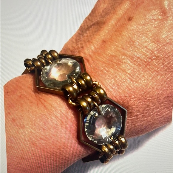 Auden Gold and Crystal Hexagon Bracelet